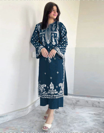 2PC  DHANAK 2PC EMBROIDERED
