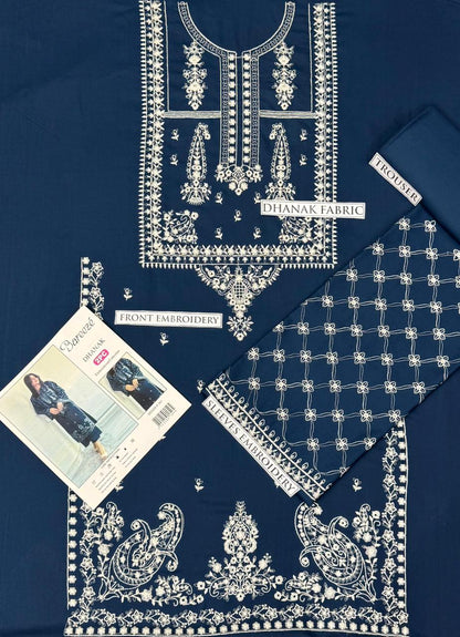 2PC  DHANAK 2PC EMBROIDERED