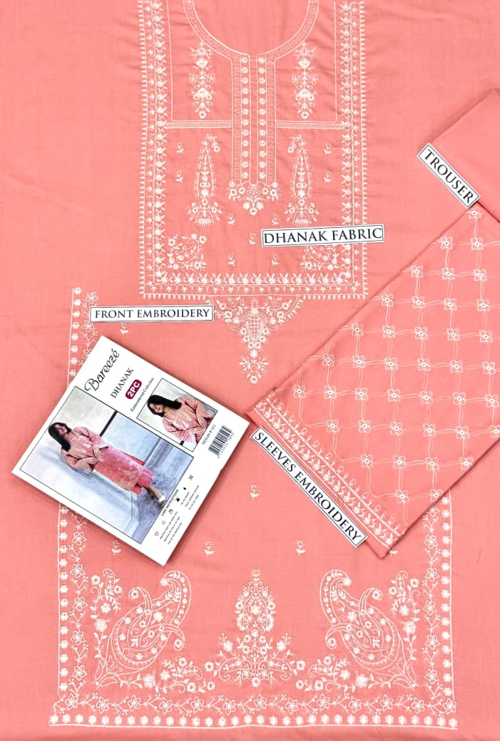 2PC  DHANAK 2PC EMBROIDERED