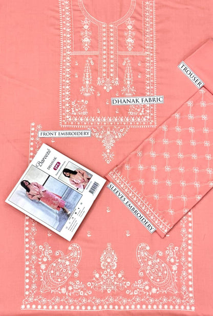 2PC  DHANAK 2PC EMBROIDERED