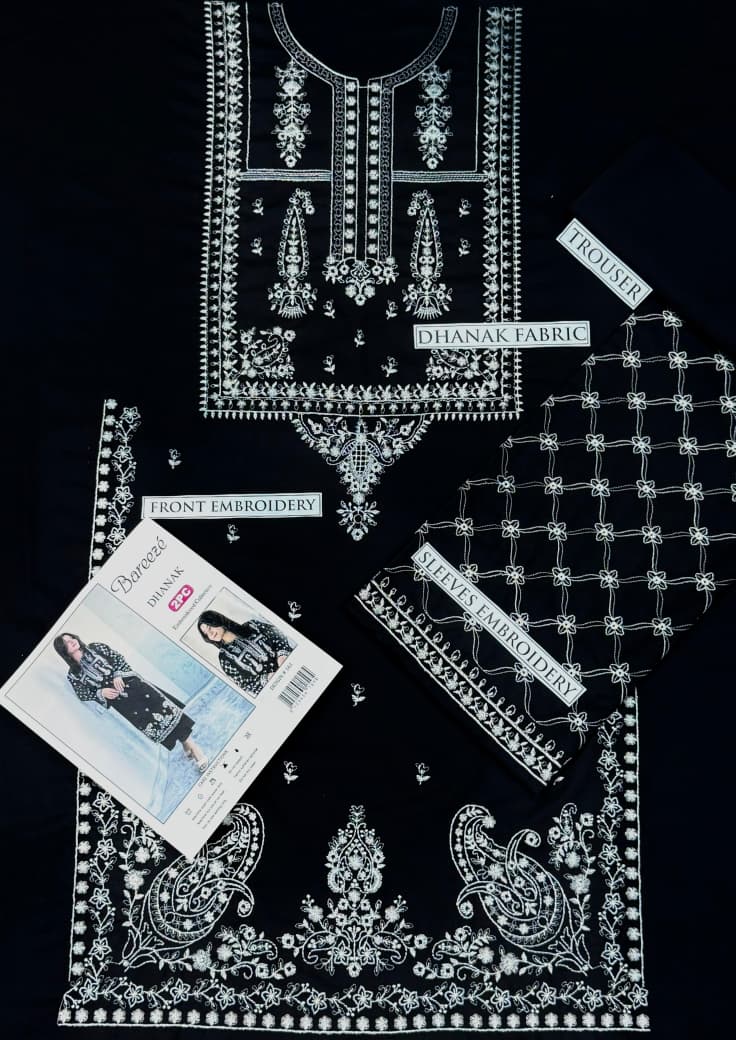 2PC  DHANAK 2PC EMBROIDERED