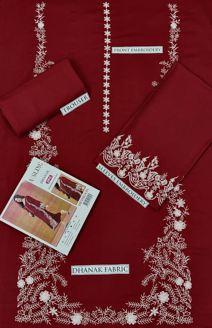 2PC  DHANAK 2PC EMBROIDERED