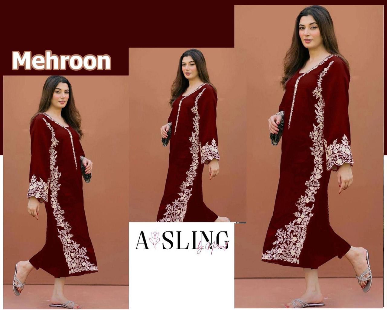 2PC  DHANAK 2PC EMBROIDERED