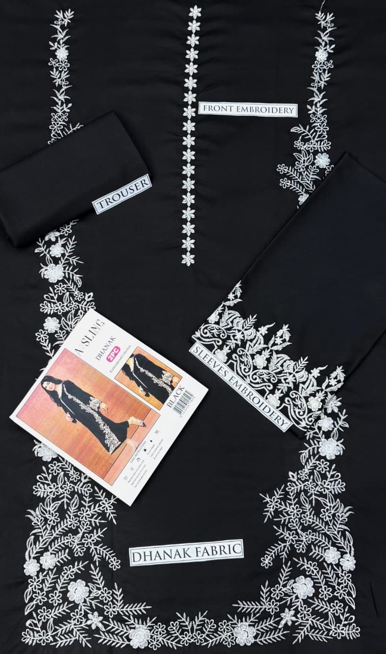 2PC  DHANAK 2PC EMBROIDERED