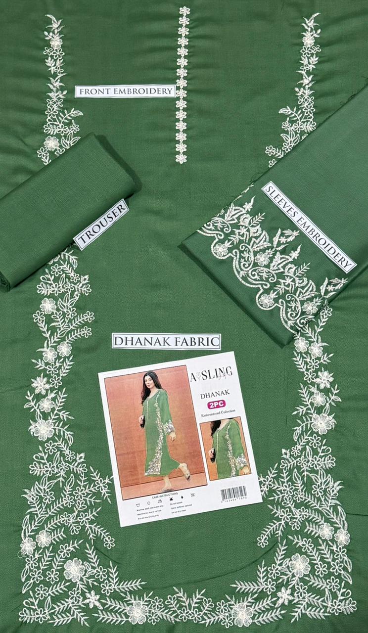 2PC  DHANAK 2PC EMBROIDERED