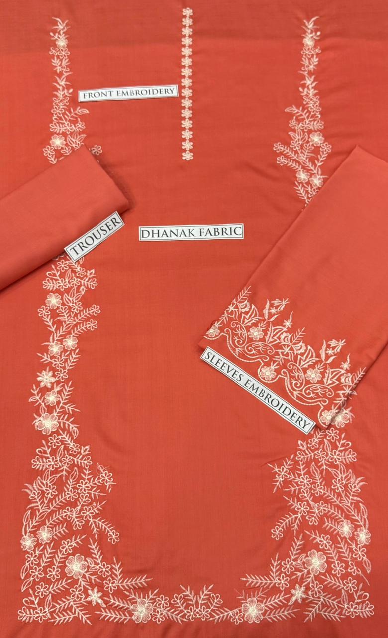 2PC  DHANAK 2PC EMBROIDERED