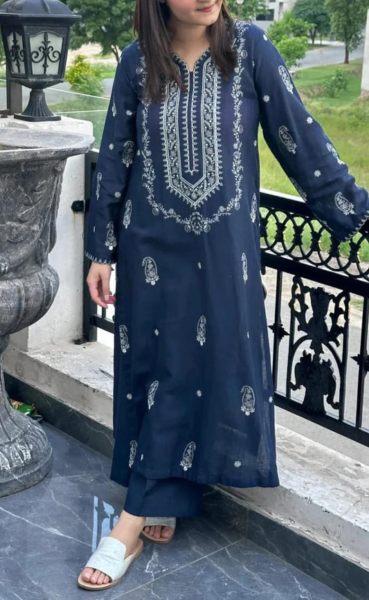 DHANAK 2PC EMBROIDERED