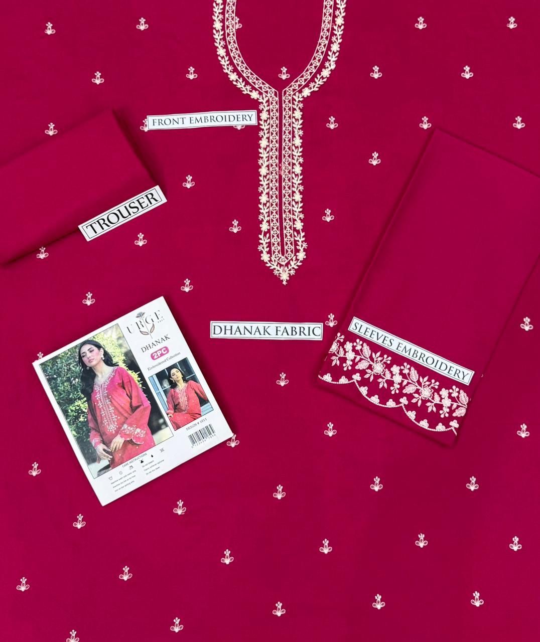 DHANAK 2PC EMBROIDERED