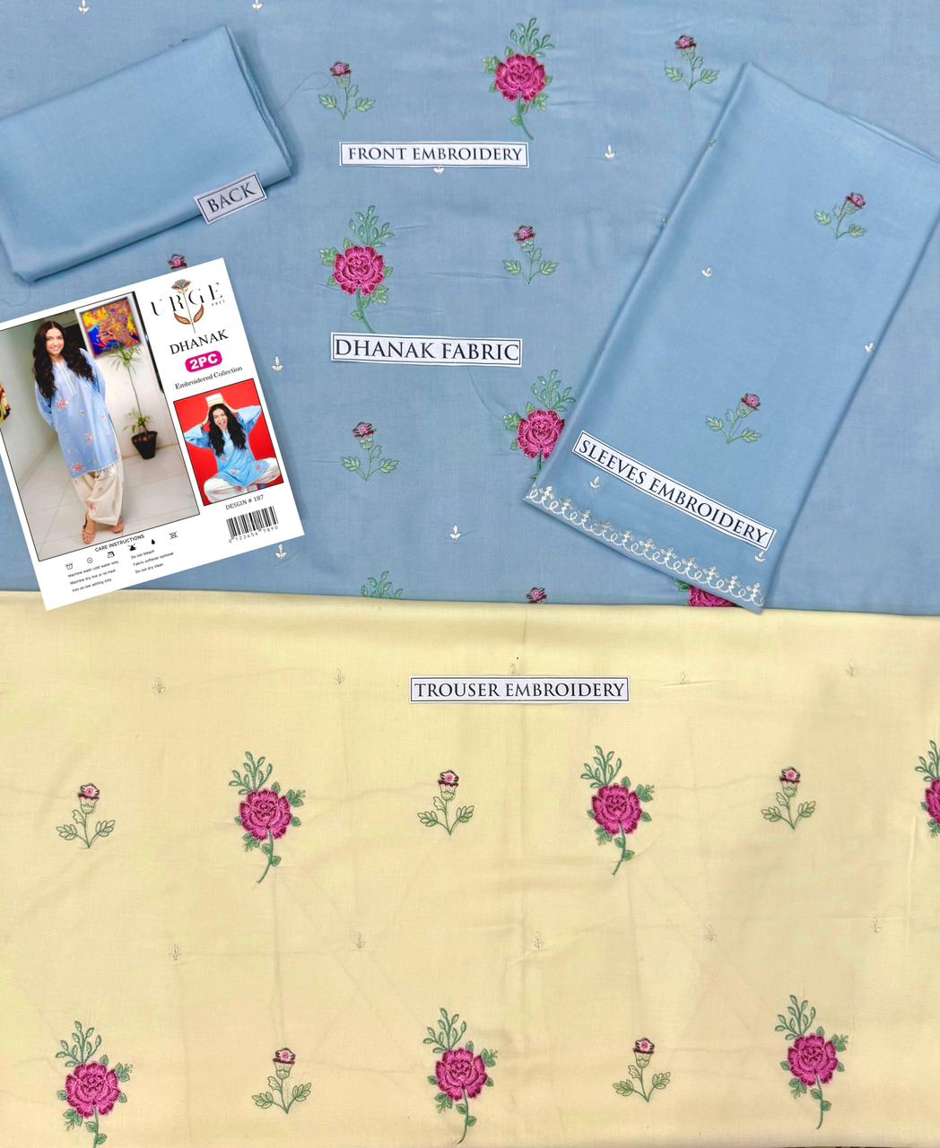 DHANAK 2PC EMBROIDERED