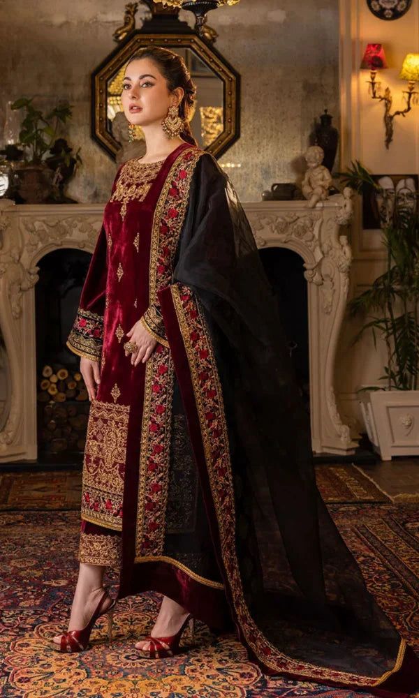 3PC Zanib Chottani Luxery velvet collection