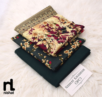 3PC NISHAT 3PC 🔥 KHADDER