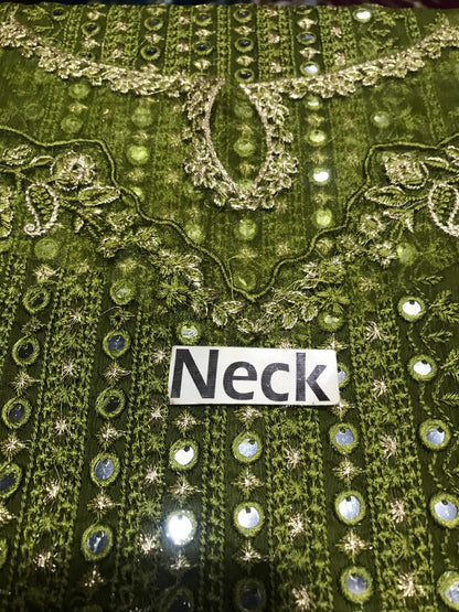 Ahmozi Presenting  Azure Chiffon Embroidered  F͜͡e͜͡F͜͡