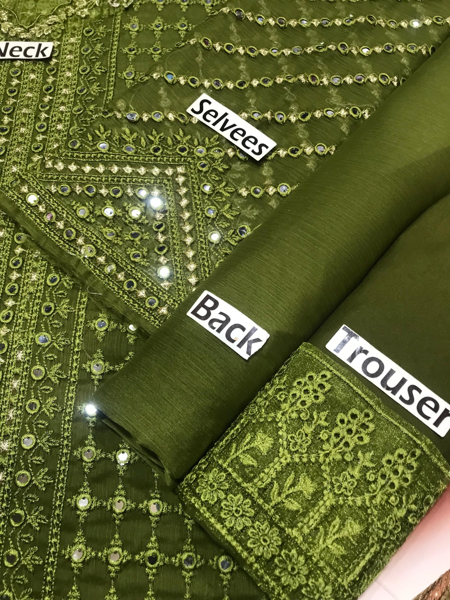 Ahmozi Presenting  Azure Chiffon Embroidered  F͜͡e͜͡F͜͡