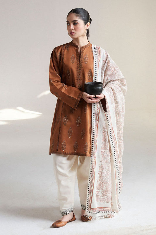 3PC : DHANAK 3PC EMBROIDERED