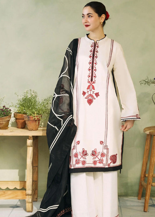 3PC : DHANAK 3PC EMBROIDERED