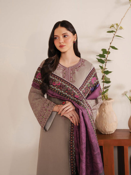 3PC DHANAK 3PC EMBROIDERED