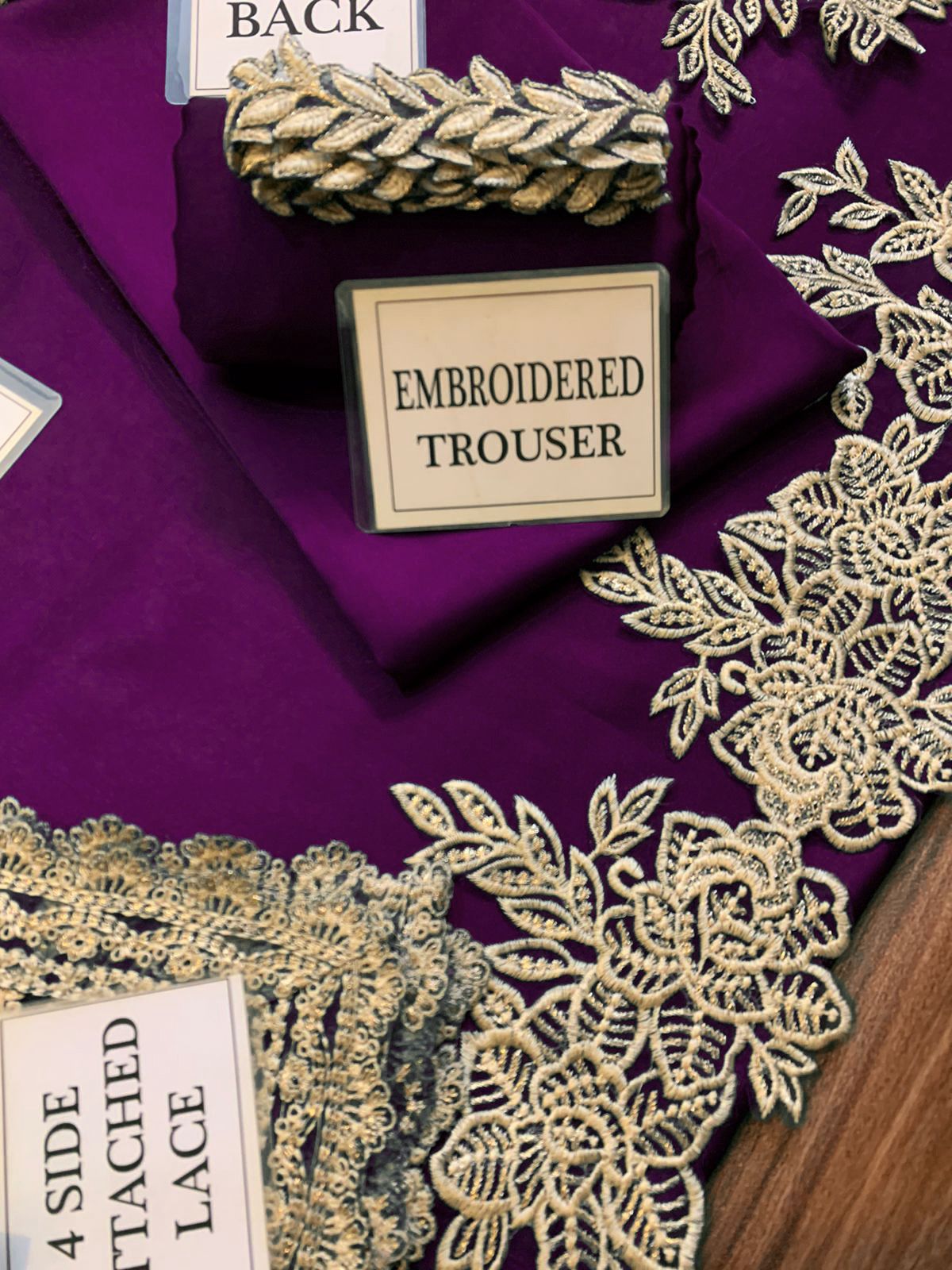 :ZAINAB CHOTANI silk embroidered hand work unstitced 3pc✓