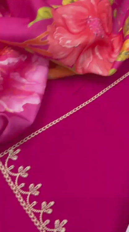 3pc URGE 🟨 DHANAK 3PC Embroidered