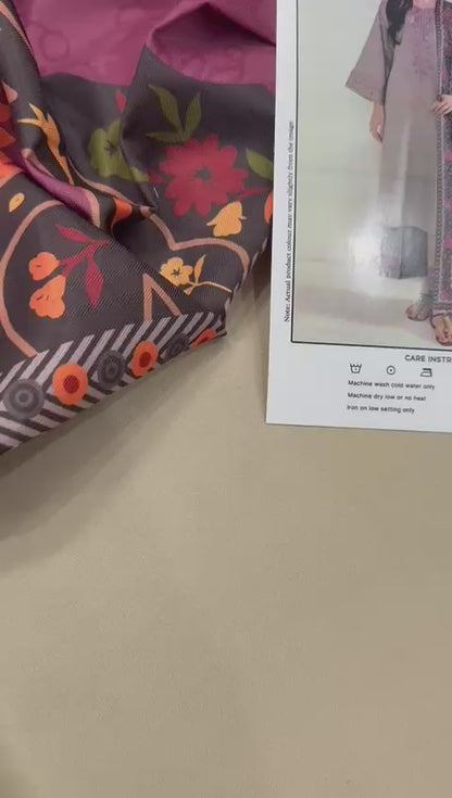 3pc URGE 🟨 DHANAK 3PC Embroidered