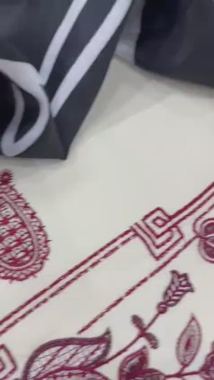 3pc URGE 🟨 DHANAK 3PC Embroidered