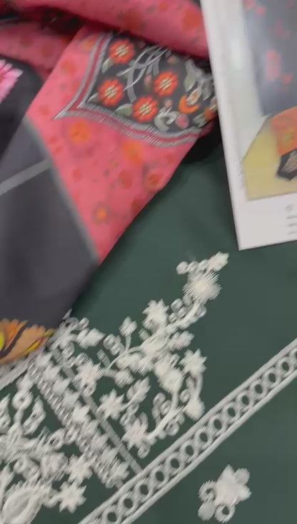 3pc URGE 🟨 DHANAK 3PC Embroidered