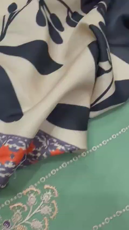 3pc URGE 🟨 DHANAK 3PC Embroidered