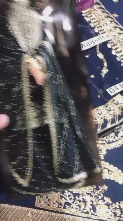 Asim jofa Chiffon Embroidered Unstitched