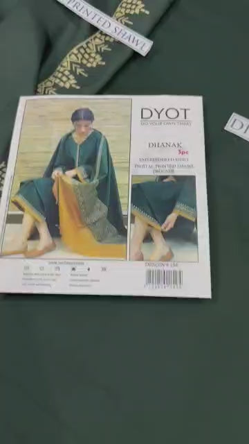 3pc URGE 🟨 DHANAK 3PC Embroidered