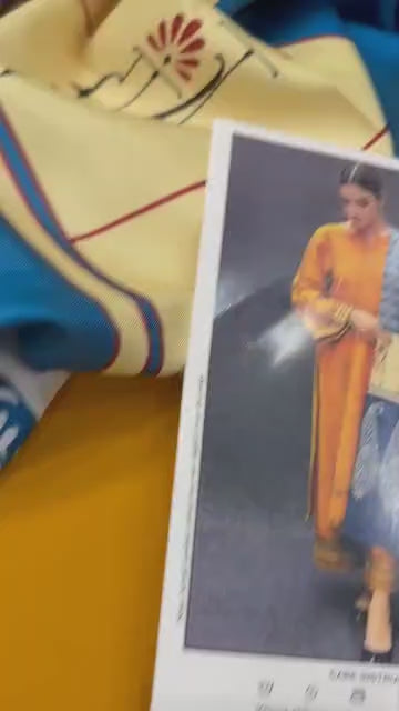 3pc URGE 🟨 DHANAK 3PC Embroidered