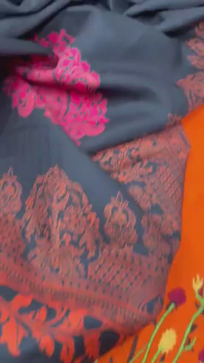 3pc URGE 🟨 DHANAK 3PC Embroidered