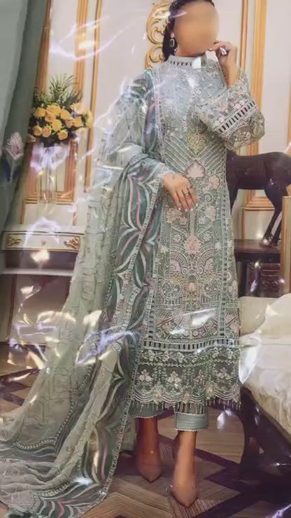 Adan Libas  Chiffon Embroidered Unstitched