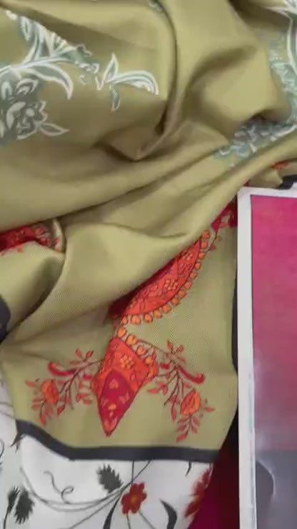 3pc URGE 🟨 DHANAK 3PC Embroidered